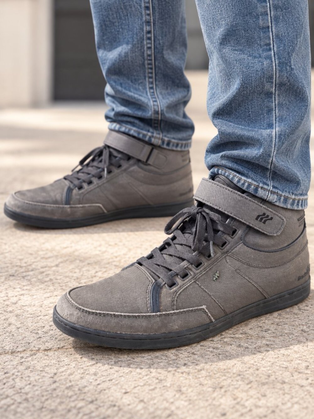 Boxfresh Grey Strap High Top Sneakers 10